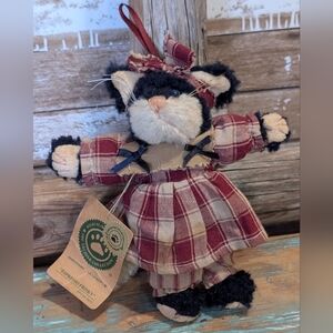 Boyds Bears The Ornament Collection Espresso Frisky Plush Cat 20th Anniversary